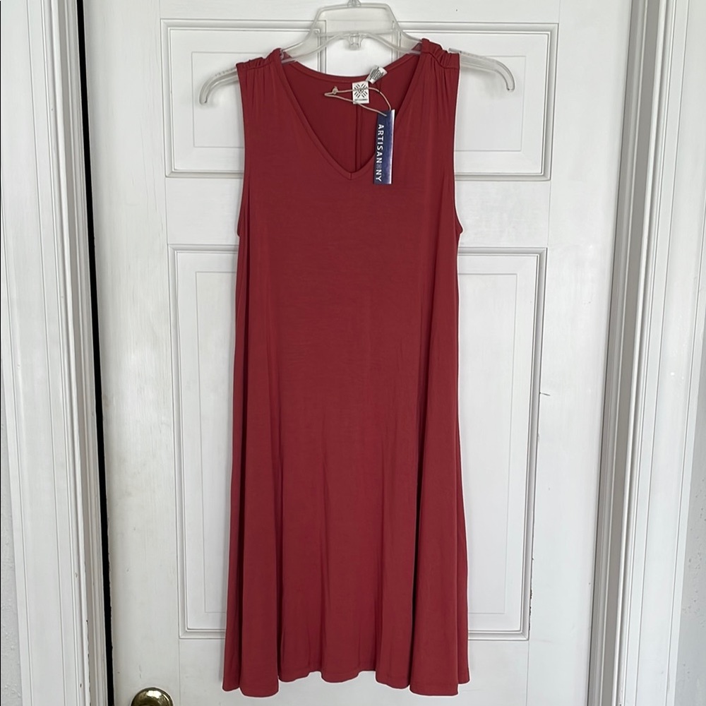 NWT Sleeveless Terracotta Swing Dress